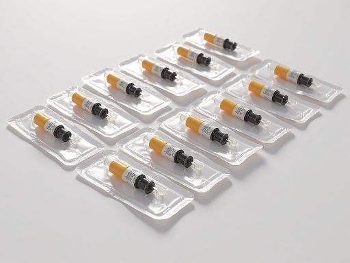 电子烟陶瓷雾化芯展示，多个陶瓷雾化器整齐排列，表面光滑，白色背景